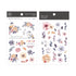 MU Lifestyle Print-On Stickers Rub-On Stickers Transfer Stickers Translucent Stickers 040 | Be Always Birds Roses Purple Pink Yellow