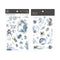 MU Lifestyle Print-On Stickers Rub-On Stickers Transfer Stickers Translucent Stickers 125 | Insects Globe Flowers
