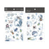 MU Lifestyle Print-On Stickers Rub-On Stickers Transfer Stickers Translucent Stickers 125 | Insects Globe Flowers