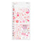 Midori Seal Collection PINK Color Series Planner Stickers Movable Stickers Notebook Stickers Coordinating Stickers Perforated | 2558 Pink