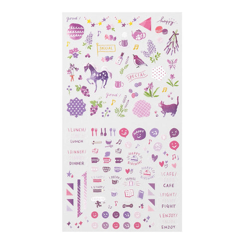 Midori Seal Collection GRAY Color Series Planner Stickers Movable Stickers Notebook Stickers Coordinating Stickers | 2594 GRAY