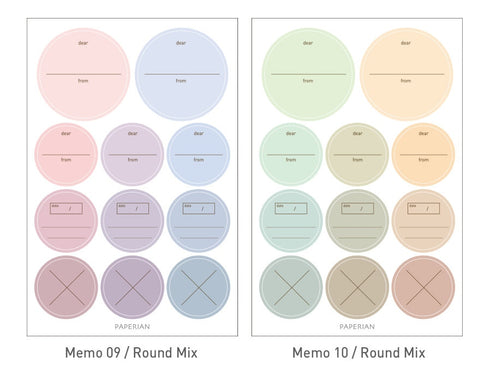 PAPERIAN ROUND Mix EARTH Color Palette Stickers Round Stickers Color Coordinated Sticker | M10