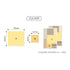 PAPERIAN SQUARE YELLOW Color Palette Stickers Blank Stickers Color Coordinated Sticker | S3