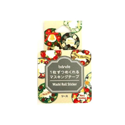 HOLIDAY WREATH Christmas Wreath | Bande Washi Tape Masking Tape Sticker Roll BDA579 200 Stickers
