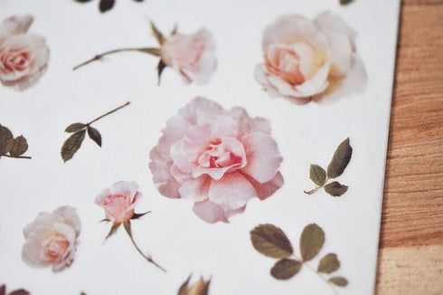 MU Lifestyle Print-On Stickers Rub-On Stickers Transfer Stickers Translucent Stickers 034 | Rose La VIe En