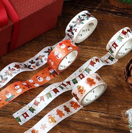 BGM Holiday Holly Christmas Holly Christmas Foliage GOLD FOIL Washi Tape