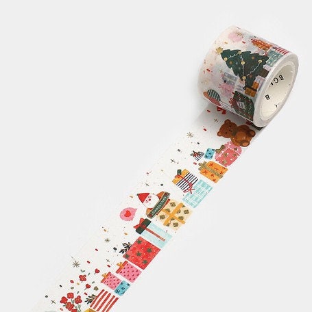 BGM Holiday Gifts Christmas Gifts Christmas Tree Gift of Giving GOLD FOIL Washi Tape