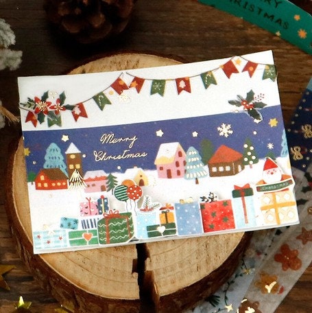 BGM Holiday Gifts Christmas Gifts Christmas Tree Gift of Giving GOLD FOIL Washi Tape