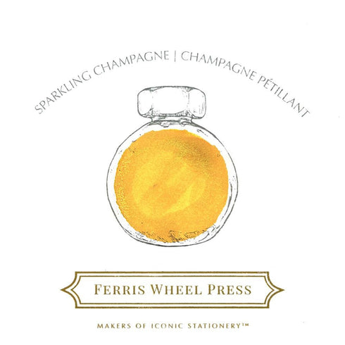 Ferris Wheel Press SPARKLING CHAMPAGNE SHIMMER Fountain Pen Ink Dip Pen Ink Calligraphy Ink Bottle Ink | 38ml