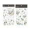 MU Lifestyle Print-On Stickers Rub-On Stickers Transfer Stickers Translucent Stickers 176 | Green Flowers Thistle