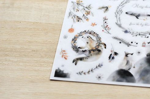 MU Lifestyle HOLIDAY CHRISTMAS Print-On Stickers Rub-On Stickers Transfer Stickers Translucent Stickers 1003 | Wildlife Ocean Life