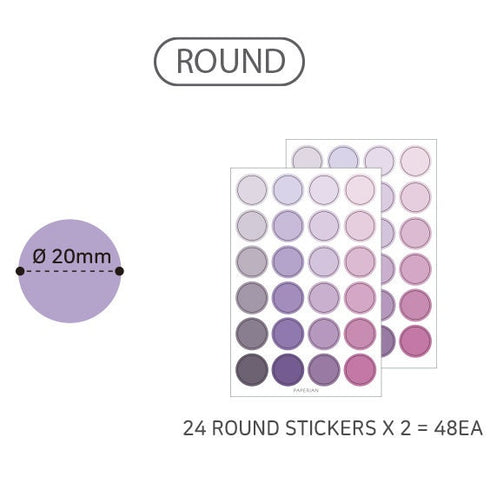 PAPERIAN BURGUNDY ROUND Color Palette Stickers Round Stickers Blank Stickers Circle Stickers Color Coordinated Sticker | R06