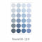 PAPERIAN BLUE ROUND Color Palette Stickers Round Stickers Blank Stickers Circle Stickers Color Coordinated Sticker | R03