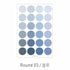PAPERIAN BLUE ROUND Color Palette Stickers Round Stickers Blank Stickers Circle Stickers Color Coordinated Sticker | R03