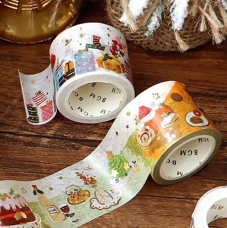 BGM Holiday Gifts Christmas Gifts Christmas Tree Gift of Giving GOLD FOIL Washi Tape