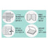 Kokuyo CAMPUS 6mm B Ruled HORIZONTAL Sticky Pads Index Sticky Notes Planner Sticky | NT150BTB