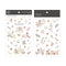 MU Lifestyle Print-On Stickers Rub-On Stickers Transfer Stickers Translucent Stickers 174 | Sketch Flowers Delicate Bouquets