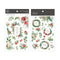 MU Lifestyle HOLIDAY CHRISTMAS Print-On Stickers Rub-On Stickers Transfer Stickers Translucent Stickers 1007 | Christmas Wreaths Holiday