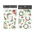 MU Lifestyle HOLIDAY CHRISTMAS Print-On Stickers Rub-On Stickers Transfer Stickers Translucent Stickers 1007 | Christmas Wreaths Holiday