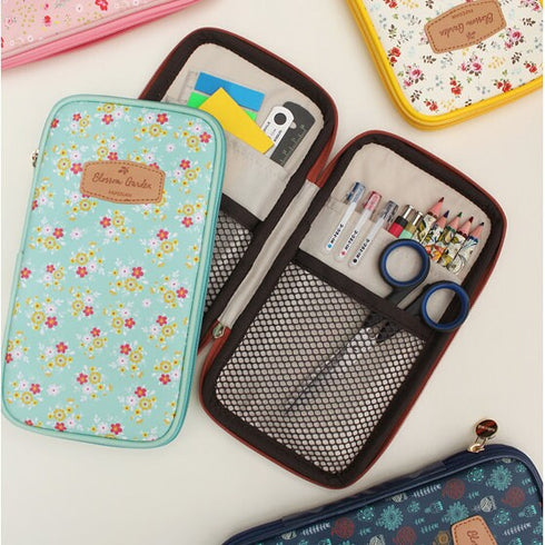 PAPERIAN DRAWER POUCH Pen Case Pencil Case Zippered Case Storage Case Durable Pen Case Vegan Leather Fabric | 115 X 210 X 20mm