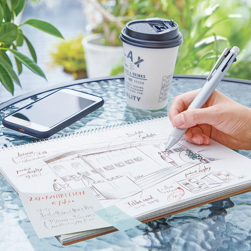 Uni Jetstream ICE SILVER 0.5mm 4&1 Metal 4 Color 0.5 mm Ballpoint Multi Pen Pencil Available Pen Body Knock Multi Body | MSXE5200A