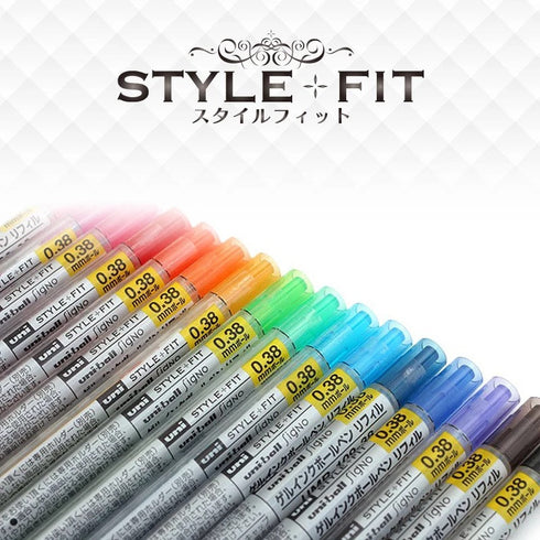 Uni Style Fit Signo 0.38mm Gel Multi Pen Refill Gel Pen Refill 16 Colors | UMR-109-38