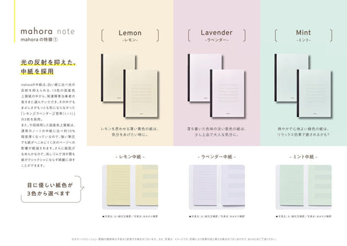 Oguno B6 MAHORA MINT Green 5mm Ruled Light Suppressing Notebook Reduced Glare Paper Developmental Disabilities Good Design Award | OGN-M311
