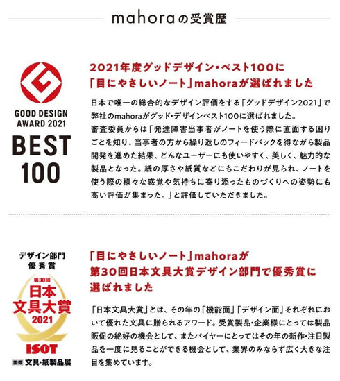 Oguno B6 MAHORA MINT Green 5mm Ruled Light Suppressing Notebook Reduced Glare Paper Developmental Disabilities Good Design Award | OGN-M311