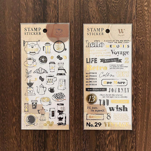 Mind Wave Seals WORD STAMP Stickers Vintage Phrases Retro Sayings Ephemera Stamps Word Stickers Seals Bujo | 80882