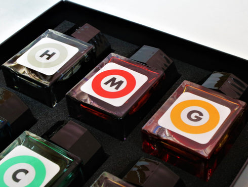 BUNGUBOX Japan TOKYO METRO Color Set Sheening Fountain Pen Ink Dip Pen Ink Bottle Ink | 9 - 20ml Bottles