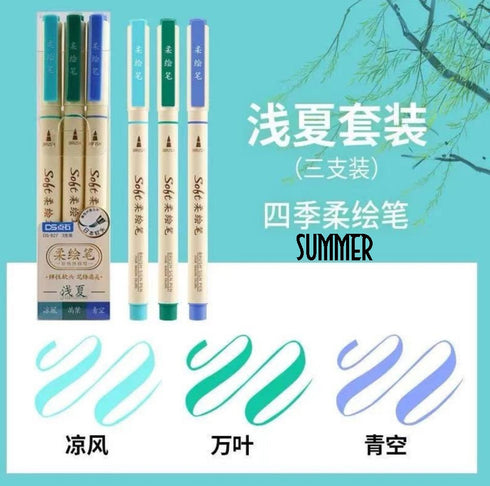 Dianshi BRUSH PEN BLACK Painting Series Saturated Ink Pen Calligraphy Pen Brush Lettering Pen Art Pen Anime Pen | DS827 Highly Recommend