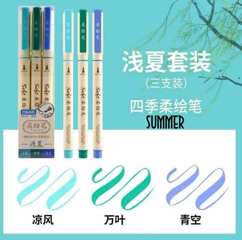 Dianshi BRUSH PENS WINTER Painting Series Saturated Ink Pen Calligraphy Pen Brush Lettering Pen Art Pen Anime Pen | DS827 Highly Recommend