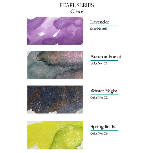 Dominant Industry Ink LES NYMPHÉAS LES Nuages Painter's Series Glitter Fountain Pen Ink Handmade Dip Pen Ink Hand Crafted Bottle Ink | 25ml