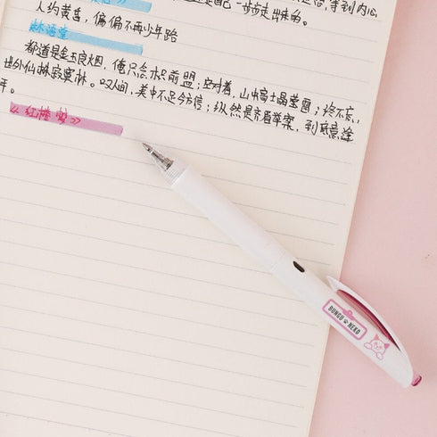 Kokuyo Vividry BUNGO & NEKO Limited Edition Three Pen Set Retractable Gel Pen Color Ink | WSG-PR2M302-3S