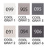Kuretake Zig Clean Color Real BRUSH COOL GRAY 6 Color Set | Rb-600AT/6VB