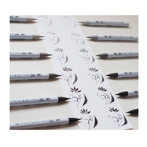 Kuretake Zig Clean Color Real BRUSH COOL GRAY 6 Color Set | Rb-600AT/6VB