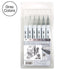 Kuretake Zig Clean Color Real BRUSH COOL GRAY 6 Color Set | Rb-600AT/6VB