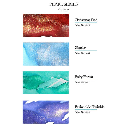 Dominant Industry Ink CHRISTMAS RED Glitter Fountain Pen Ink Handmade Dip Pen Ink Hand Crafted Bottle Ink | 25ml