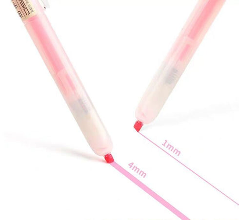 Dianshi RETRACTABLE SOFT Color Highlighter Set Refillable Highlighter Set Eco Conscious Four Series Six Pen Set 24 Colors | DS-805S