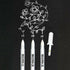 Sakura WHITE Gelly Roll 3 Pack 05 08 10 Fine Medium Bold Point Black Out Planning Black Paper Pens White Gel Pen