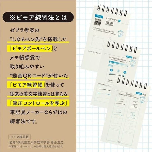 Zebra BIMORE PINK Japanese Writing Training Japanese Character Training Flexible Pen Training Dr. Aoyama Method 0.5mm | SS-JJ114-P