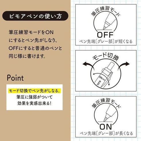 Zebra BIMORE SILVER Japanese Writing Training Japanese Character Training Flexible Pen Training Dr. Aoyama Method 0.5mm | SS-JJ114-S