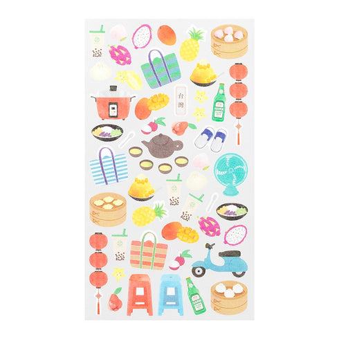 Midori Sticker Marché TAIWAN Boba Tea Dumplings Bubble Tea Washi Tape Stickers | 2452