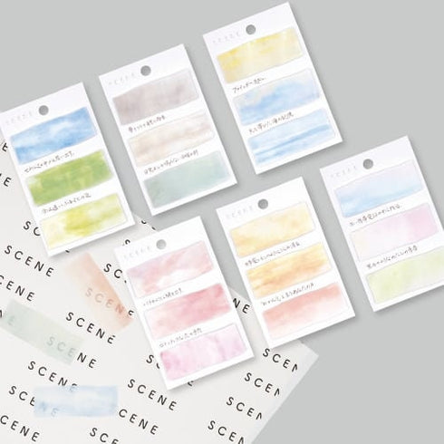 Scene YOUTH Watercolor Translucent Sticky Notes Transparent Sticky Notes Vellum Sticky Notes | 60 Notes K-SCE-1