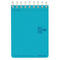 Kokuyo A7 BLUE GREEN Soft Ring Notebook 6mm Dotted Ruled Line Mini Type Reporter Style Notebook Flip Up Notebook | 80 Sheets SV378BT