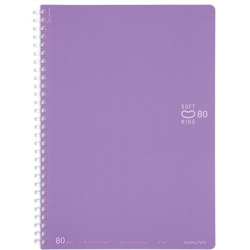 Kokuyo B5 Soft Ring B5 VIOLET Notebook Dotted Line 6mm Rule | 80 Sheets SV308BT