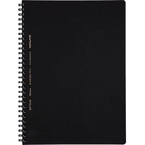 Kokuyo B5 Soft Ring BUSINESS Series BLACK 5MM GRID Notebook Sustainable Notebook | 70 Sheets SV407S5