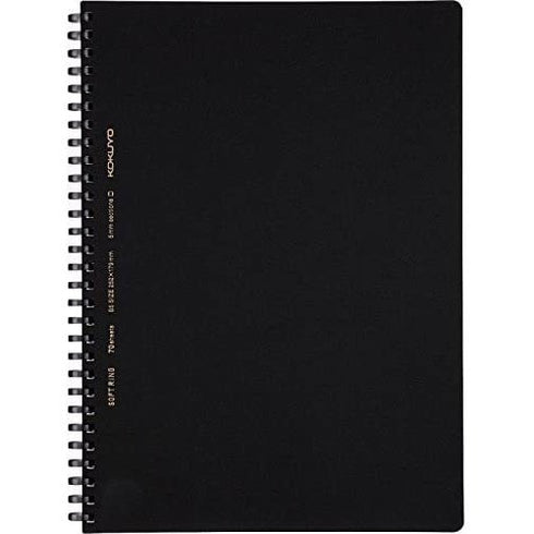 Kokuyo A5 Soft Ring BUSINESS Series BLACK 6mm Dotted Line Notebook Sustainable Notebook | 70 Sheets SV437B