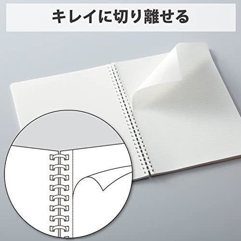 Kokuyo A5 Soft Ring BUSINESS Series BLACK 6mm Dotted Line Notebook Sustainable Notebook | 70 Sheets SV437B