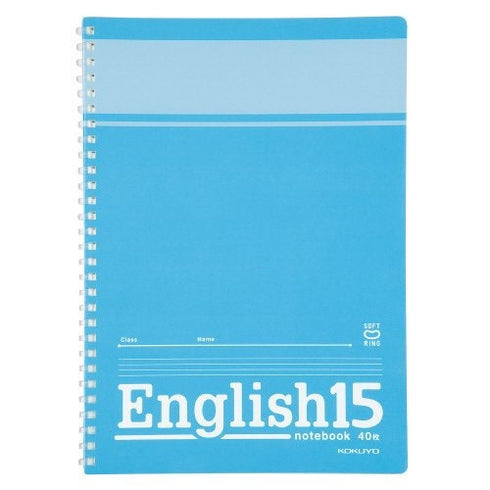 Kokuyo B5 Soft Ring English 15 Learning Notebook English Learning Notebook English Teaching Notebook 15 Step 3mm Rule | 40 Sheets S800